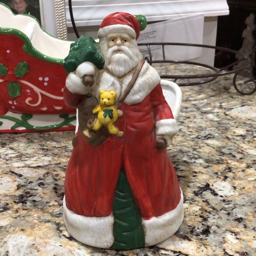 Claire Burke Santa Father Christmas Holiday Figurine Hand Painted 1993